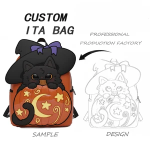 Custom Ita Bag Cartoon Pumpkin Witch Shape Purse Cheap Clear Ita Concert Bag Pin Display Bag Custom Itabag