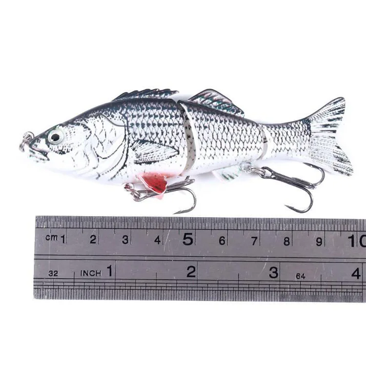 Leurre Non Peint 2 Segments Articulé – 12 Cm, 16,1 G, Billes Acier, ABS, Pour Eau Douce Et Salée, Matériel De Pêche