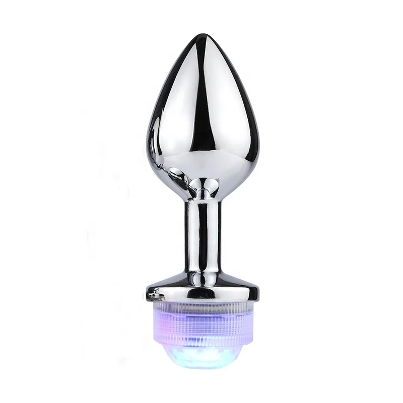 Bunter LED-Lampen-Analplug Analdildo Metall-Butt-Plug fr  Erwachsenen-Sexspiele