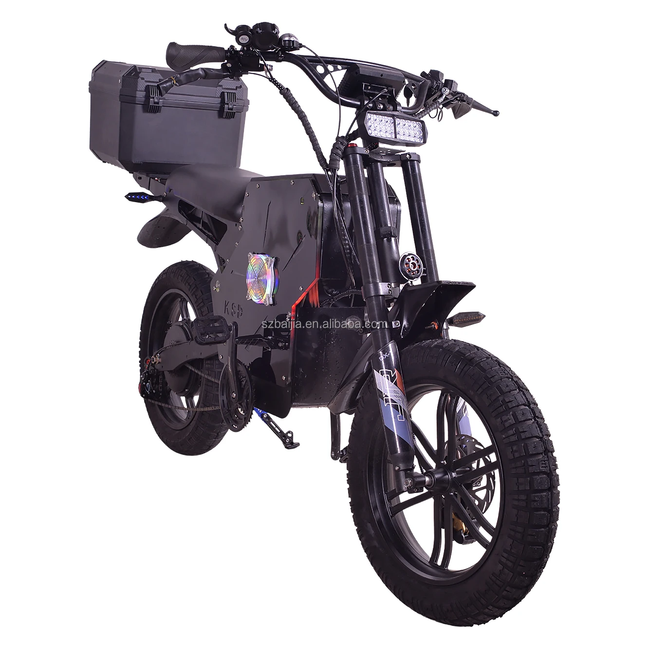 2025 New 72V 100Ah 3000W Electric Fat Bike Bicycle with 450-500km Range 20inch Tire Lithium Battery Power Supply