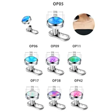 Personalized G23 titanium subcutaneous implants F136 Titanium Opal Dermal Anchor buried nails couple body accessories