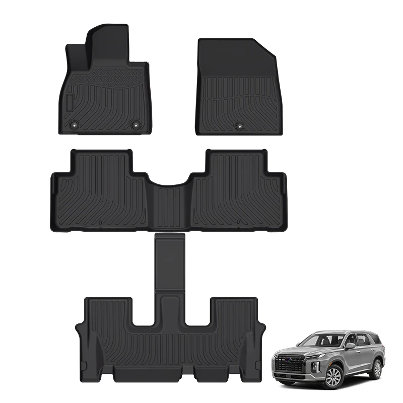 All Weather Lhd Carpets Foot Mats 3D Tpe Car Floor Mat for Hyundai Palisade 2020 2023 2024 Car Mats