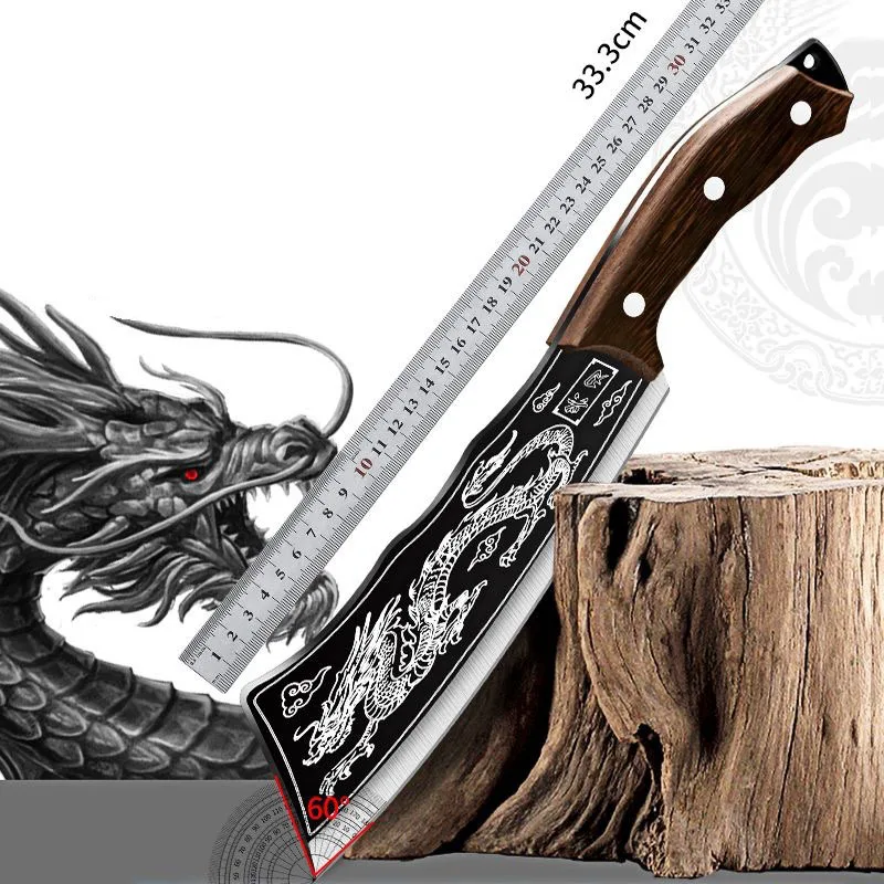 Dragon Butcher Knife Ultra Sharp Chef Knife Hand Forged Meat Cleaver