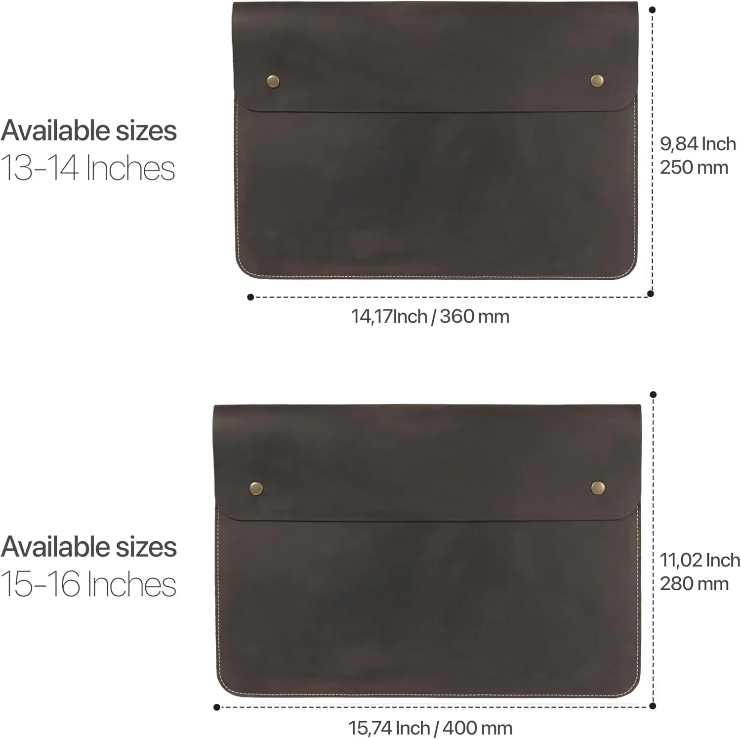 product leather bag laptop sleeve for macbook pro air 14 13 inch top grain genuine leather laptop bag for m2 m4 tablets protectors816-30