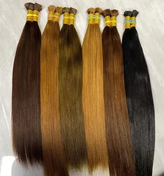 Cabelo Humano India Hair Human Virgin Hair Bulk 100% Unprocessed Raw Virgin Human Hair