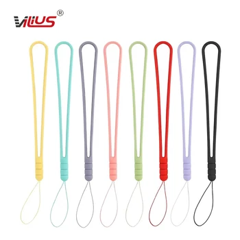 Silicone Wrist Rope Mobile Phone Lanyard Strap Short Cord Anti-Losing Sling with Adjustable Rope for ID Card & USB Storage