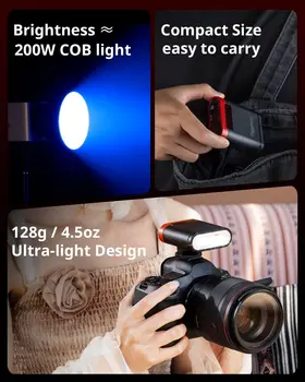 For SmallRig RS20 Mini Camera Flash Speedlite for Canon for Sony GN12 2000mAh Battery OLED 8 Levels 500 Full-Power Flashes/1.8s product image