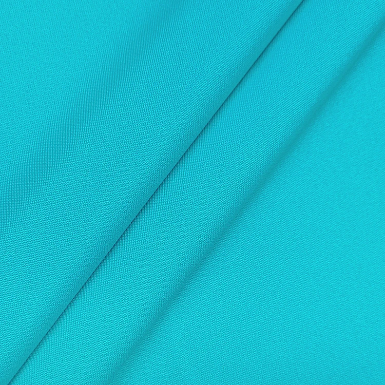 Anti Pilling Knit Polyester Fiber Fabric, Plain Dyed 100 Polyester DTY Interlock Fabric for Clothing/ details