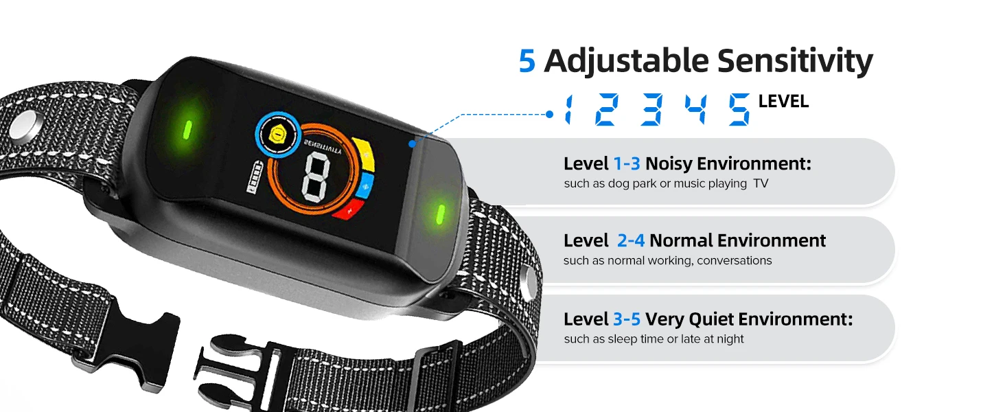 BC4S New Arrival Anti-Bark Dog Collar Stop Barking Device for Dog Control Humane Shock Training Made of Durable Plastic