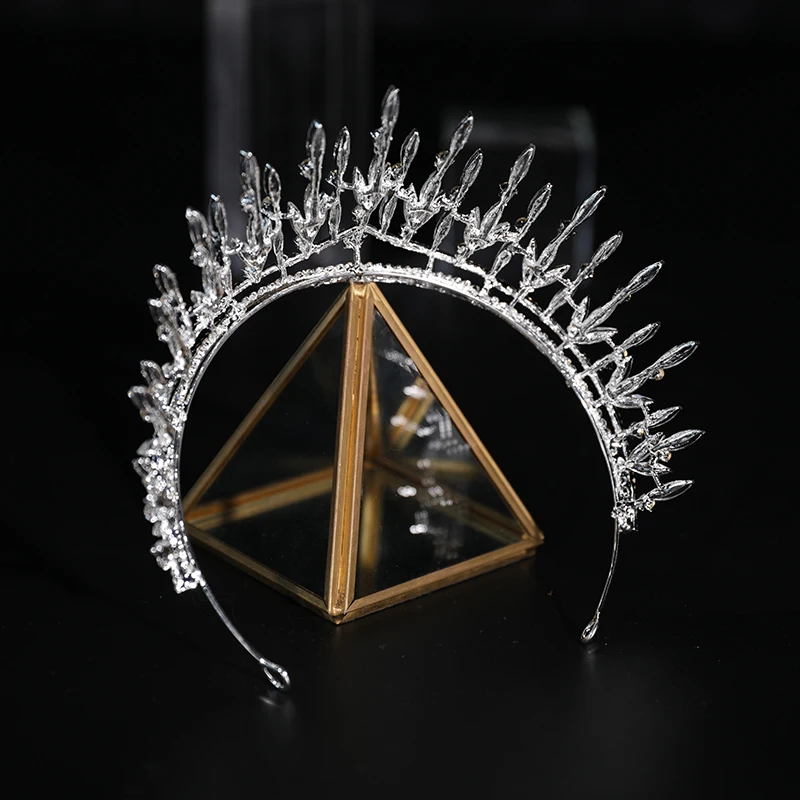 Vintage Queen King Bride Tiara Crown for Women Headdress Prom Bridal Wedding Tiaras and Crowns