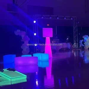 Waterproof Plastic Colorful Lighting Rechargeable LED Floor Lamp Decorative Lamp