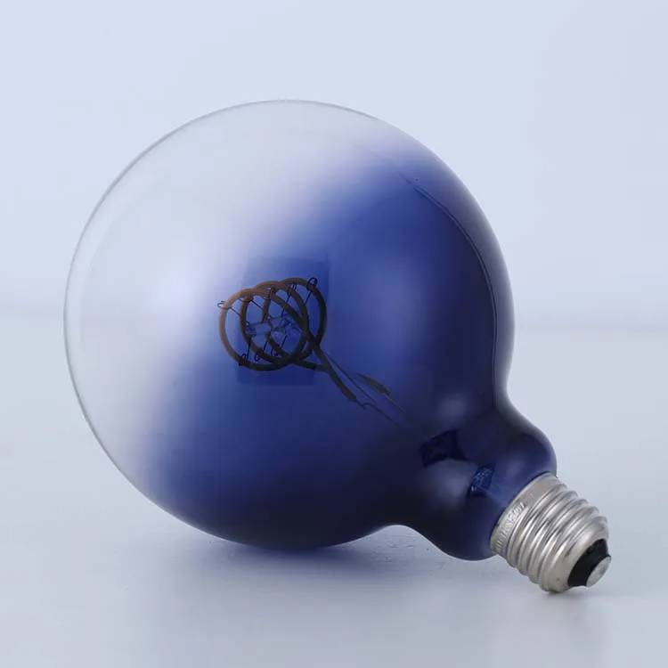 Custom Gradient Color G125 E27 E26 Colorful Globe Led Filament Bulb Light