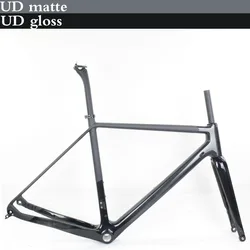 Gravel frameset GR029 UD gloss UD matte carbon racing bike frame carbon frame gravel with 100X12mm thru axle