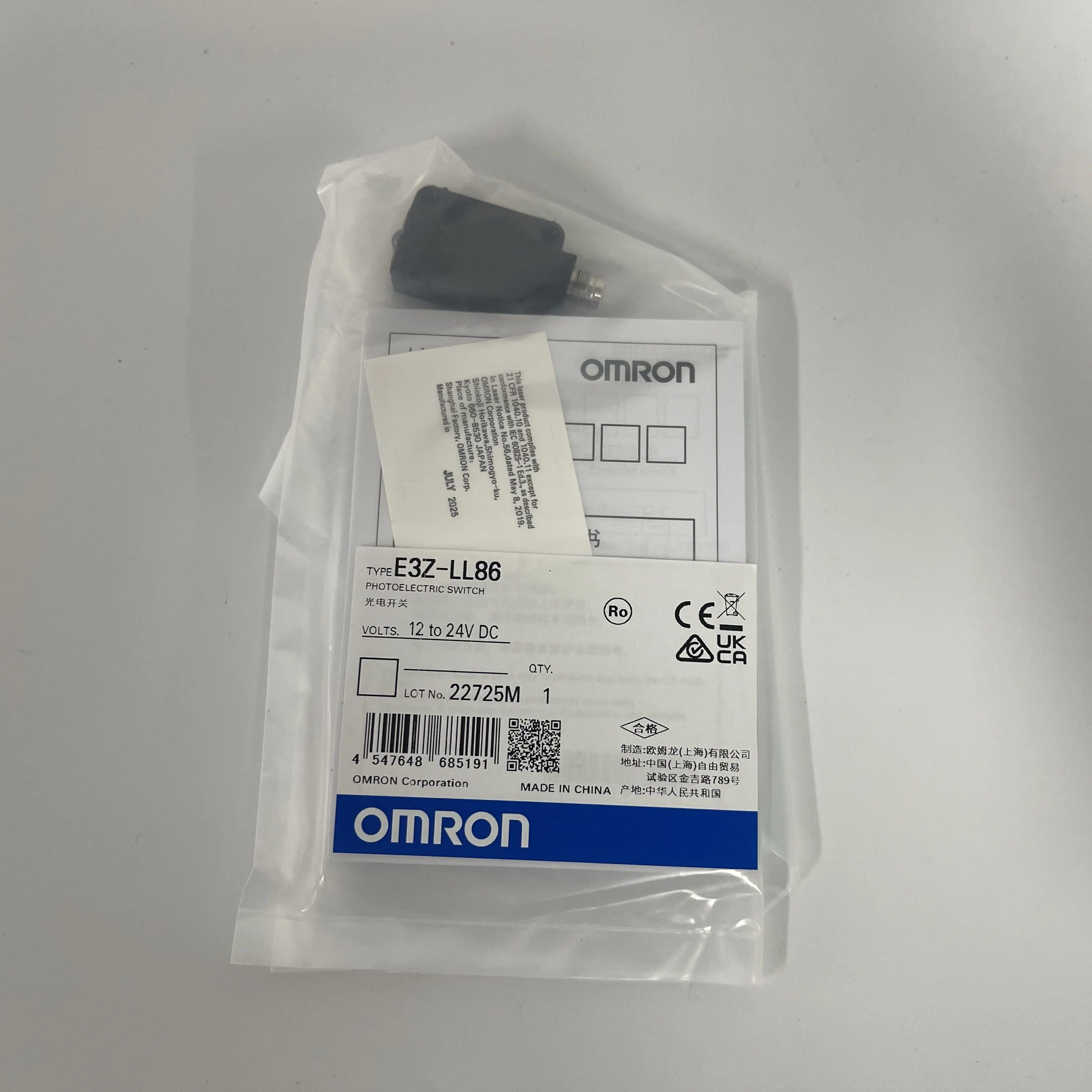 Omron Photoelectric Sensor E3Z-LL86
