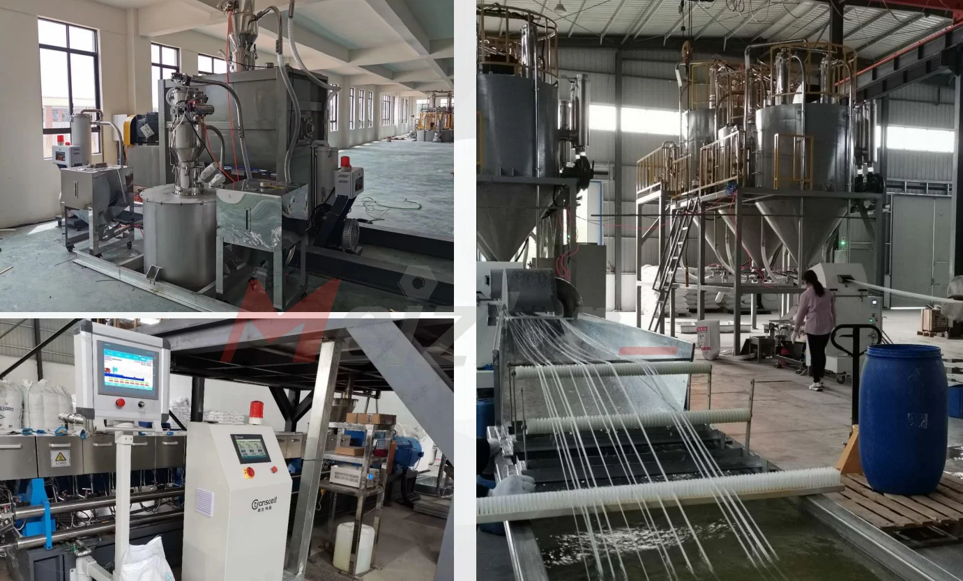 Face Cutting Pelletizer Twin Screw Extrusion Line For Tpu Tpe Plastic Granulators Tpu Tpe