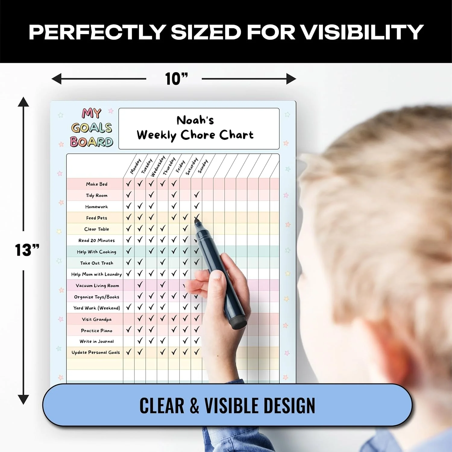 Magnetic Dry Erase Incentive Chart Board | Reward and Task Tracker for ...