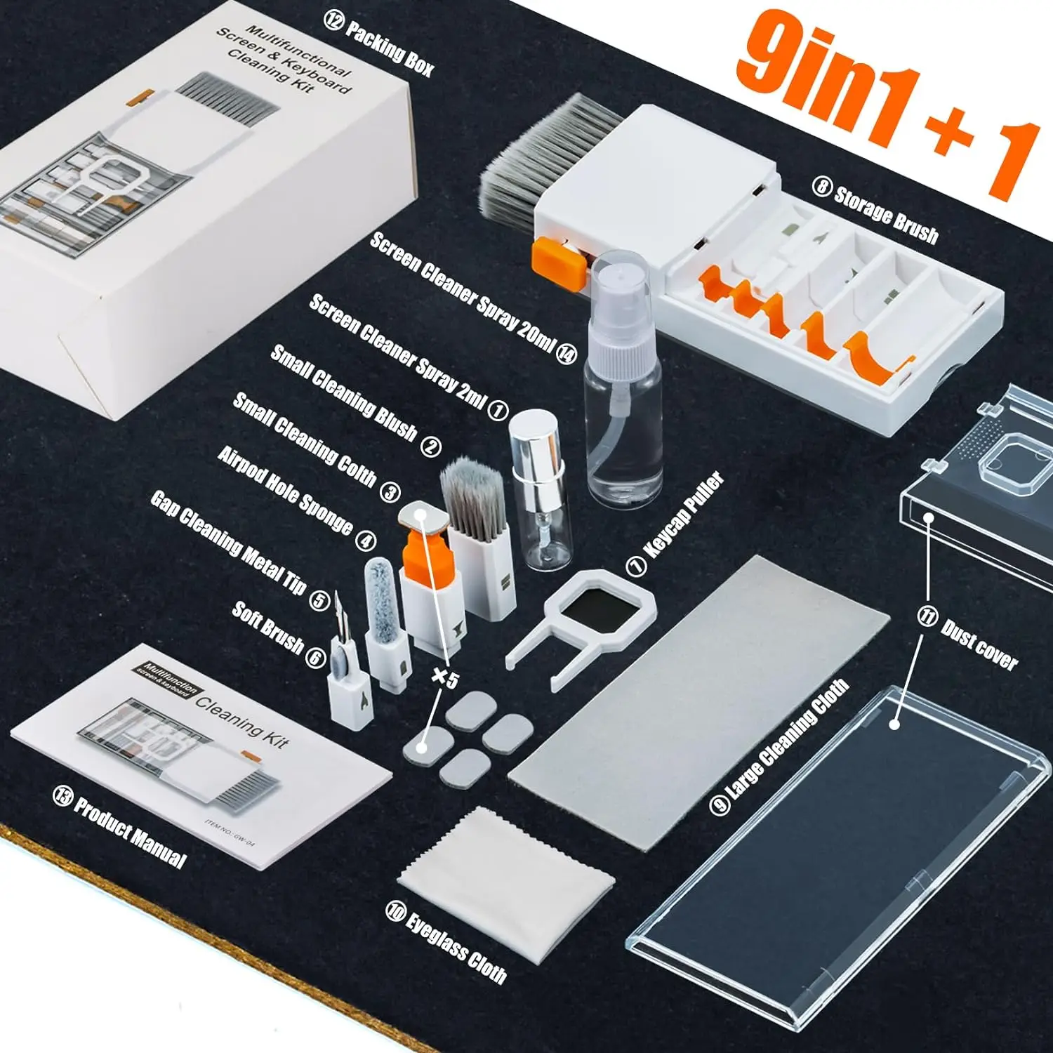 Wholesale Multifunctional 10 In1 Computer Phone Cleaning Set Electronics Cleaner Brush Kit