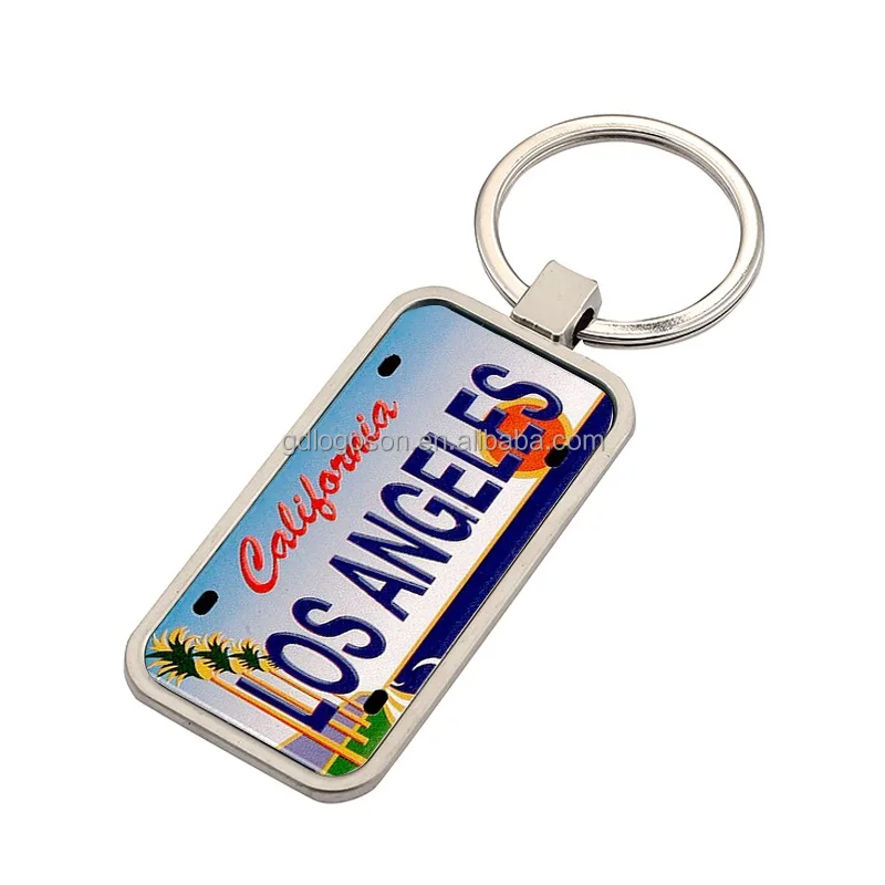 Factory Wholesale Vintage Fashion Brazil Jesus Mini License Plate Zinc Alloy Keychains Custom Logo Durable Metal Souvenir