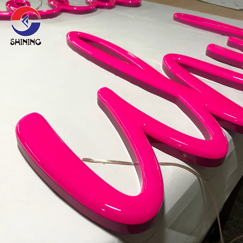 SHINING Direct Factory 180 Degree Custom Acrylic Neon Signs Acrylic Neon Sign Led Illuminated Letters Electronic Signs