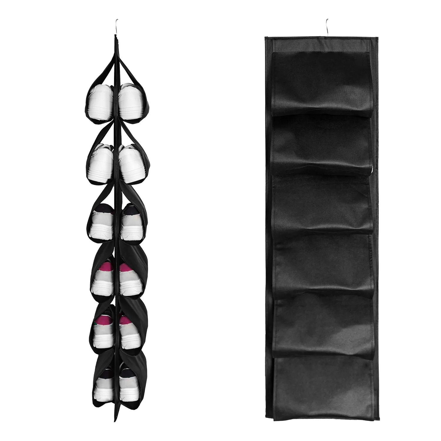 GG236 Foldable Storage Bag 12 Pockets Hanging Shoe Rack