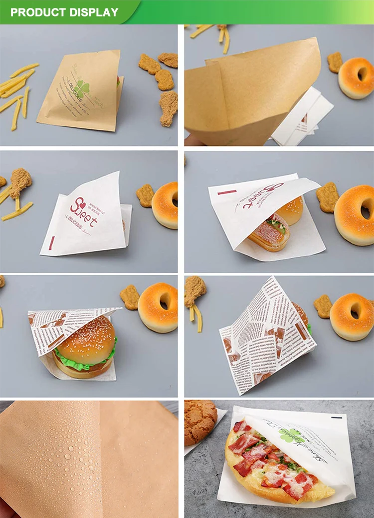 Bolsa de sándwich de papel Bolsas marrones para el envasado de alimentos