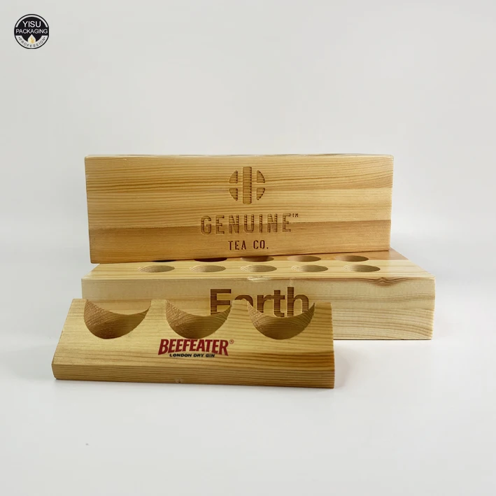 Деревянная стойка для пробирок по заводской цене, демонстрационная полка для кофейных зерен, специй, эфирных масел, стеклянных трубок