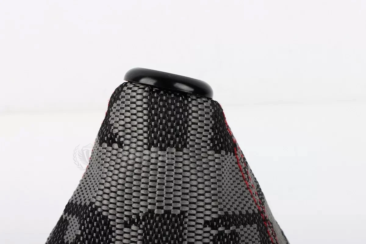 Copri Leva Cambio In Pelle Nera Con Cuciture Rosse, Universale, Manuale/automatico, AUXITO