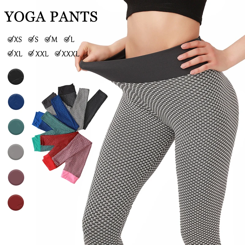 Oem/odm Women Mesh Yoga Trousers Sports Tights High Waist Stretch