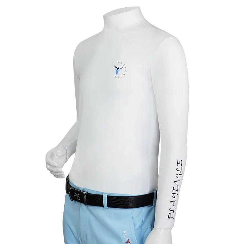 Летняя мужская крутая ткань для гольфа, рубашка для гольфа с длинными рукавами из ледяного шелка, Солнцезащитный уход