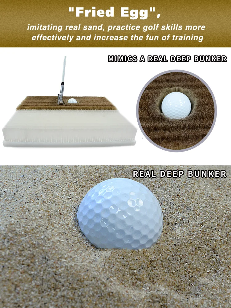 Wholesale Oem Golf Hitting Mat Plastic Base Fried Egg Golf Bunker Mat