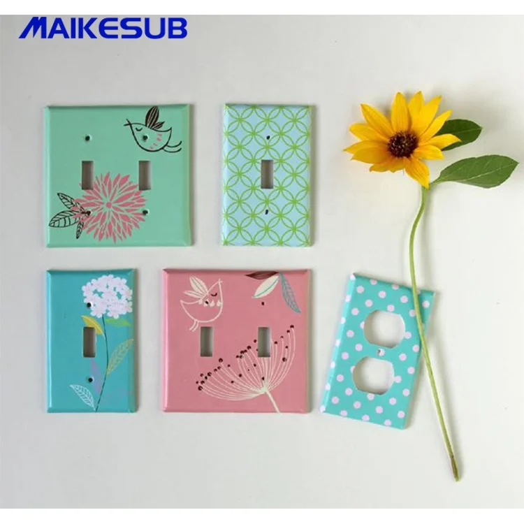 Custom logo Rectangle Sublimation Light Switch Cover Plate