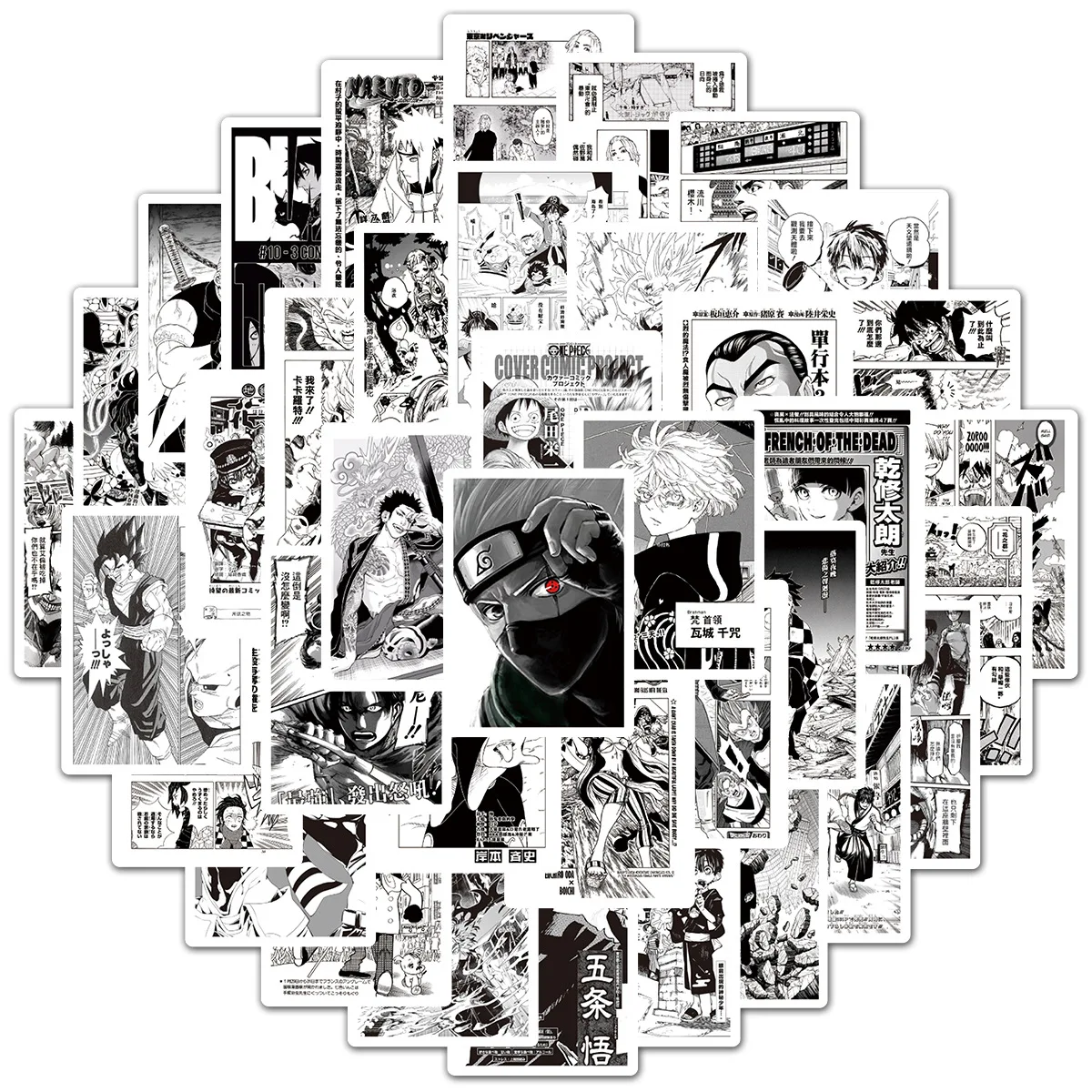 New 50pcs Black And White Japanese Comic Manga Poster Stickers For Wall  Phone Decor Waterproof Anime Sticker - Buy Japanese Comic,Anime  Decor,Japanese Manga Product on Alibaba.com