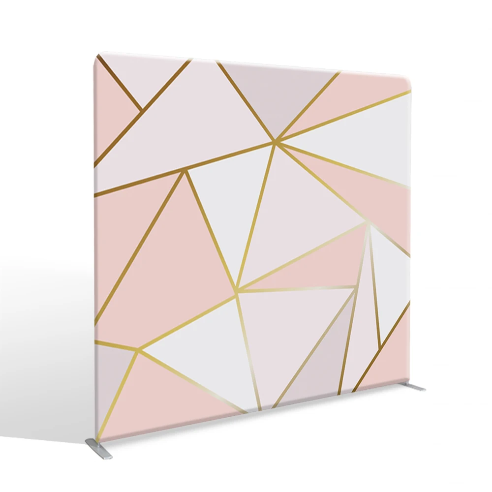 Custom Exhibition Pillow Case Backdrop Display with Aluminum Frame - Tension Fabric Double Sided Photo Booth Stand Banner