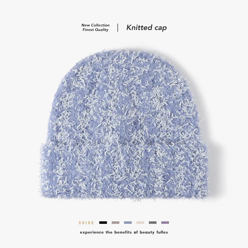 Beanie Fashion New Style Autumn Winter Wool Beanie Double Layer Bonnets Men Women Fashion Beanie Hats