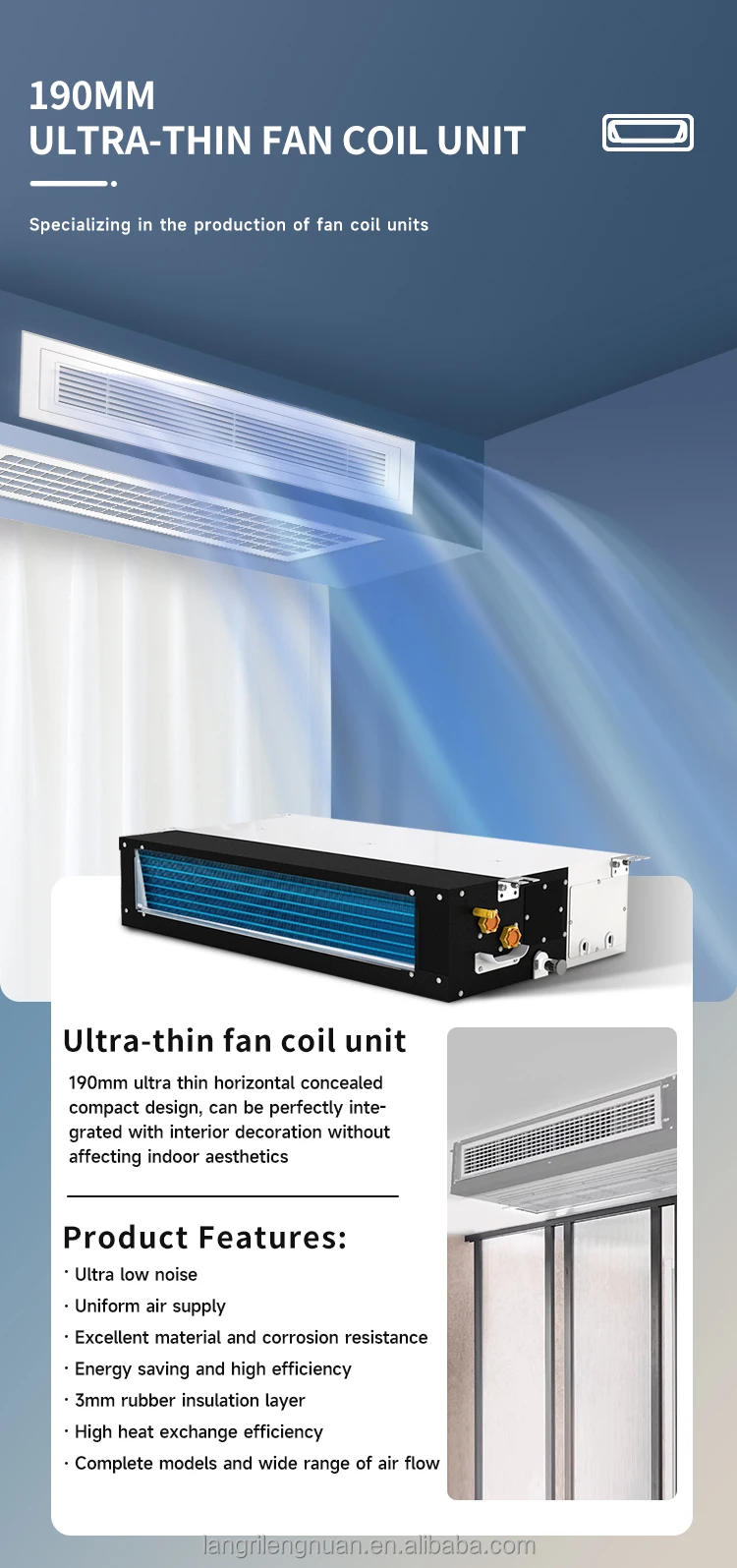 Fan Coil Unit, FP-68, 220V 50Hz, 1.8-12.6KW - detail 4