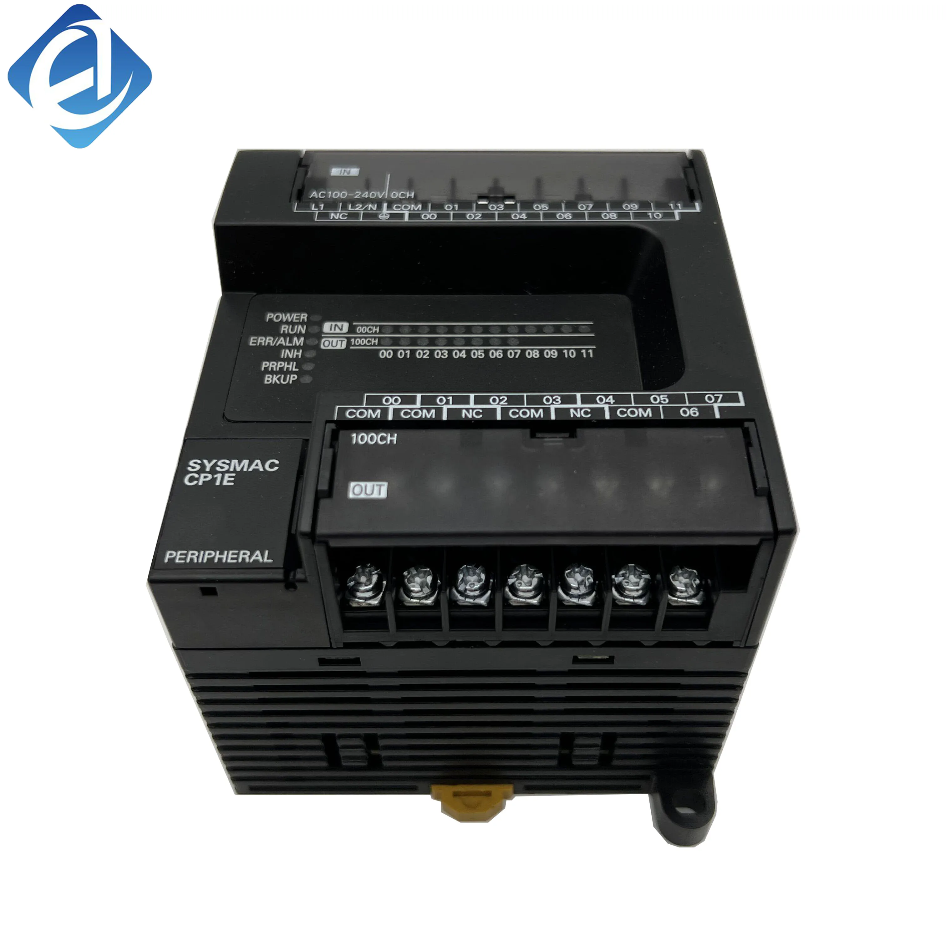 New Original Omron CP1E series AC relay output PLC. With 20 I/O points, stable logic control, reliable relay output and easy programming. Widely used in small mechanical equipment control, simple automatic devices and basic industrial automation control o