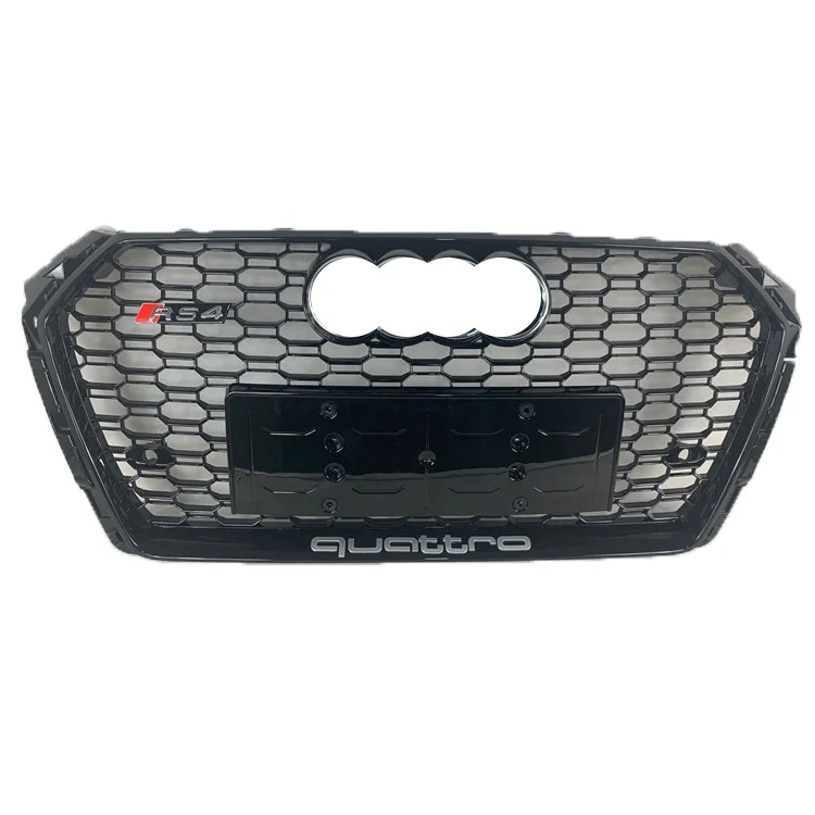 New ABS auto grille for audi A4 B9 A4L radiator honeycomb front bumper grill RS4 facelift mesh grille 2017 2018 2019
