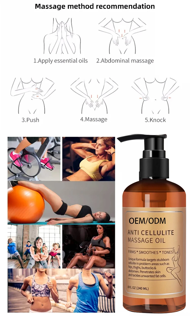Wholesale Body Slimming Essential Oil Anti Cellulite Massage Oil Body