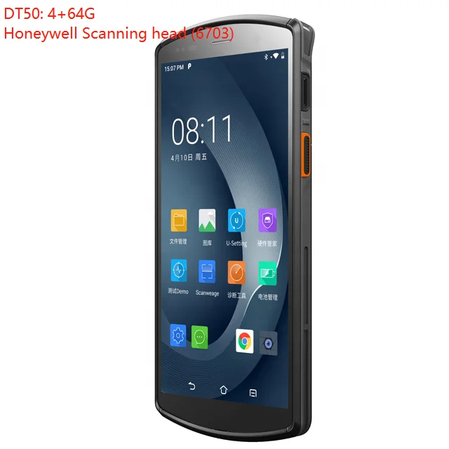 DT50 Android Pda Enterprise Barcode Scanner Pda Handheld Rfid Reader Manufacturer PDA Rugged Data Collector Handheld Terminal