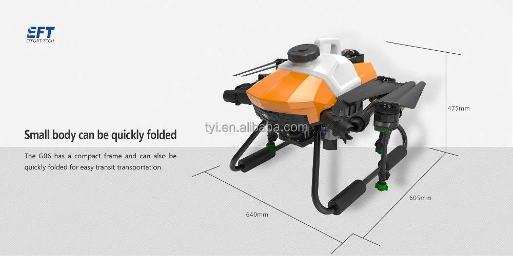 Factory sale High Quality G06 6 Axis 6L carbon fiber Foldable frame for agriculture drone sprayer supplier