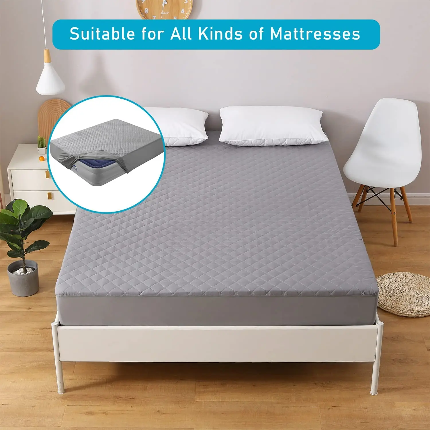 Dust Mite Proof Mattress Protector Bed Bug Waterproof Mattress Cover
