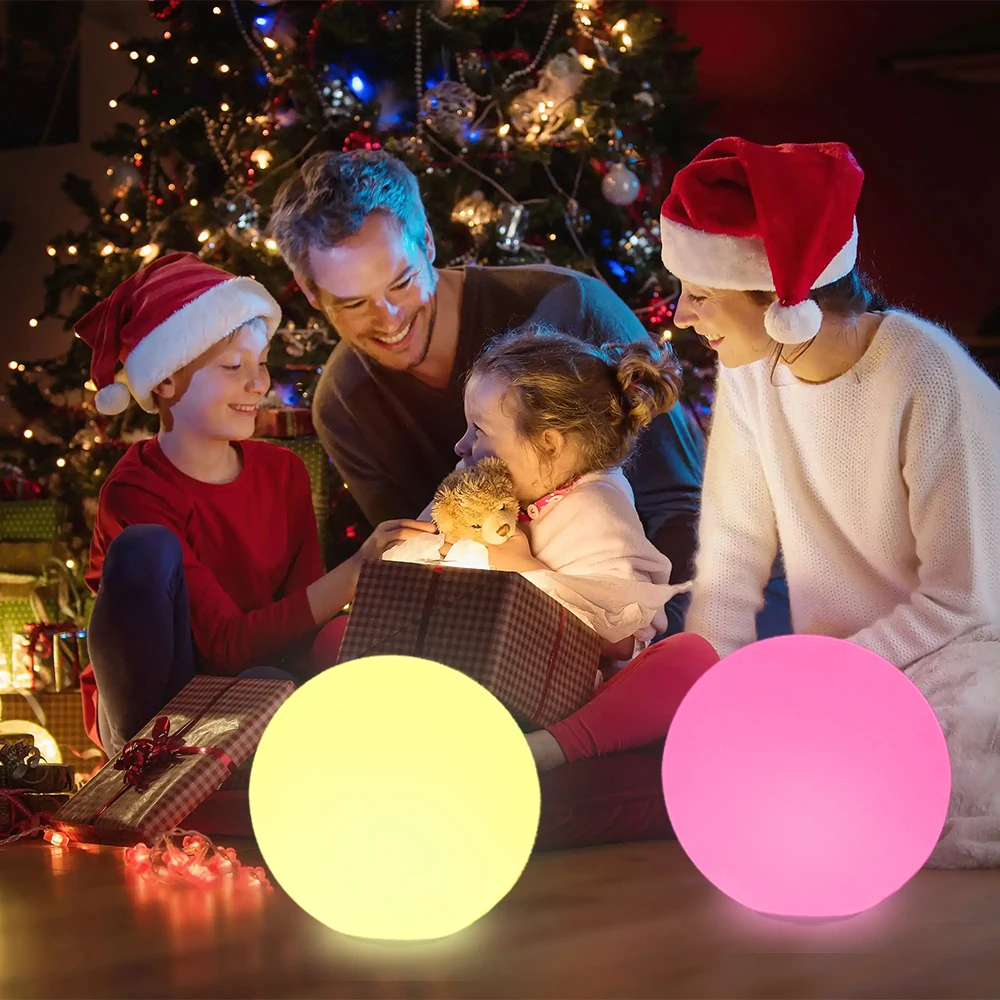 rgb full color changing remote controlled dimmable 60 cm led ball light ip65 waterproof decorative-5