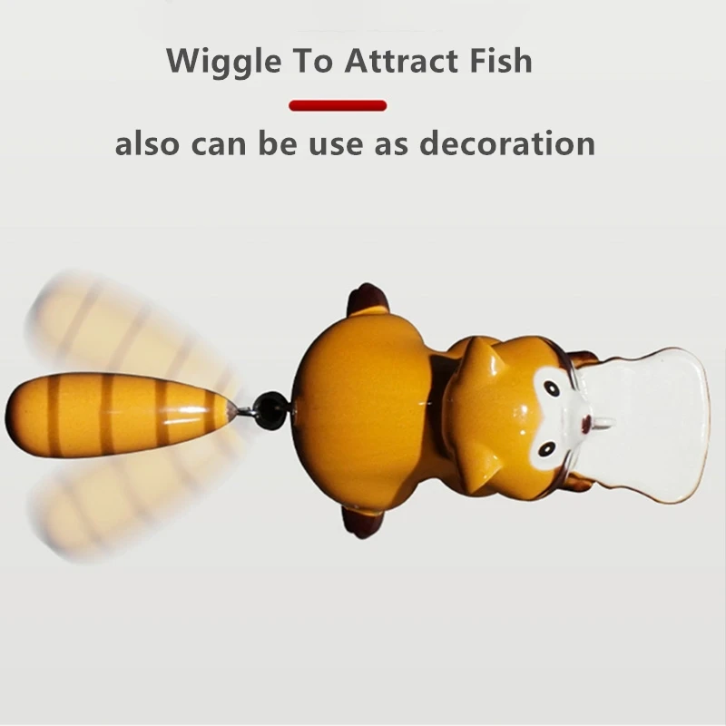 1 Pcs 8cm 10g Waschbr form Schlssel anhnger Top water Knstlicher Pescar  Angel gert Harter Kder Minnow Schwimmender Angel kder