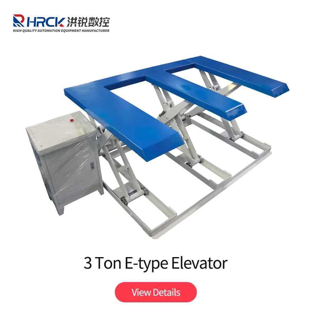 Hongrui 1 ton movable roller scissor lifting table, electric hydraulic fixed scissor lifting table, with competitive price details