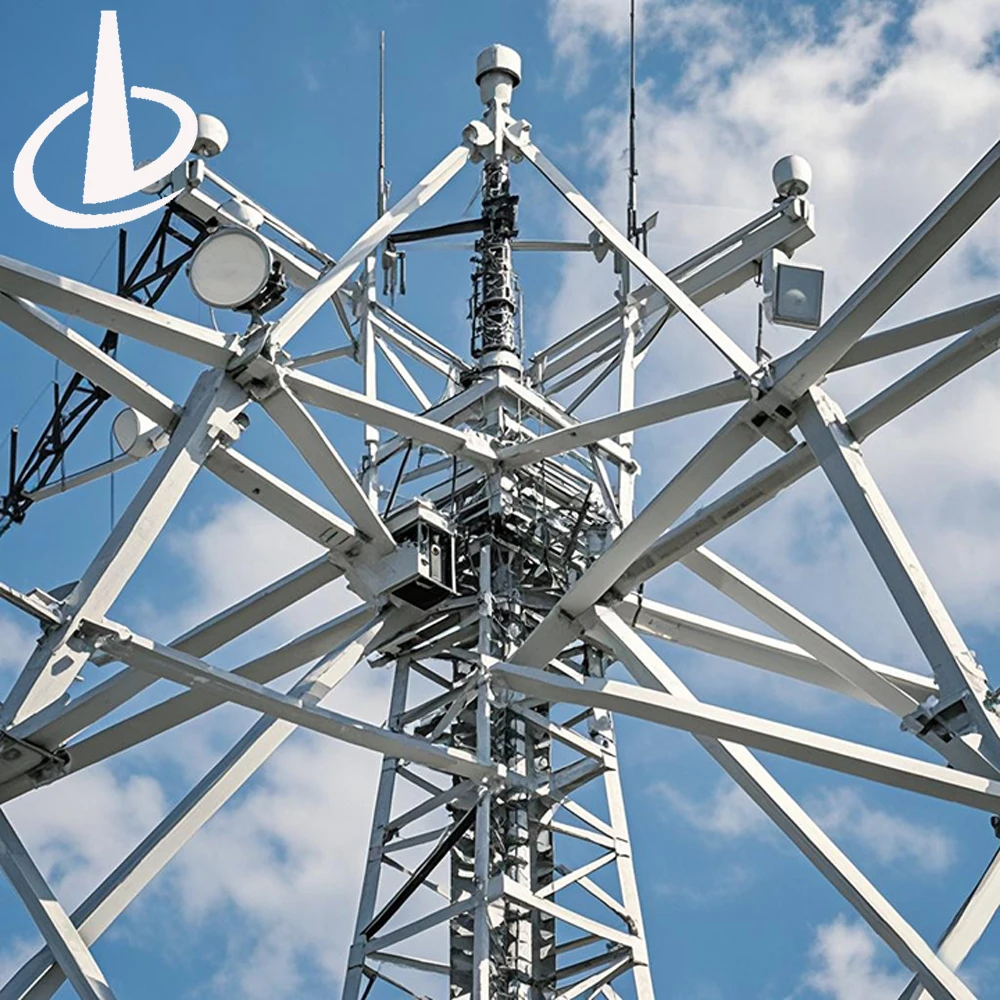 Galvanized steel high stable self-supporting Vertical bridge cell tower mobile telecom tower details