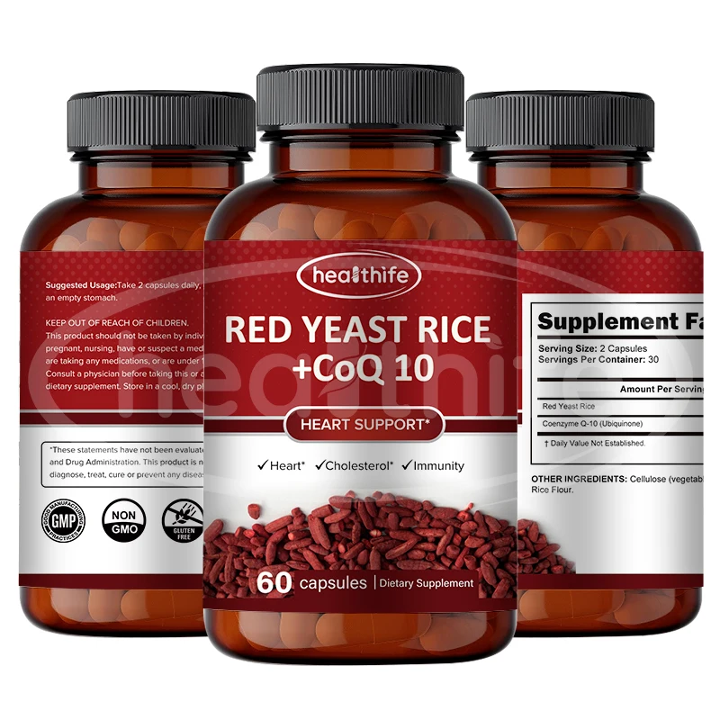 Healthfie Oem Coenzyme Q10 Coq 10 Red Yeast Rice Extract Capsules Buy Red Yeast Rice Red Yeast