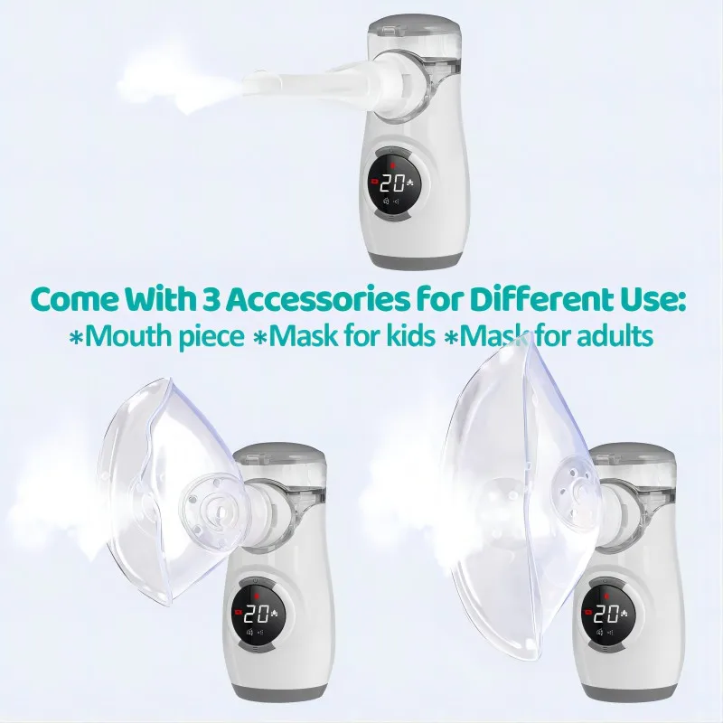 New Portable Mini Mesh Nebulizers Machine  Handheld Nebulizer With Digital Display Timing