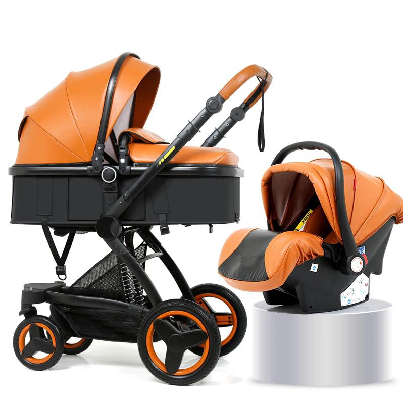 Pu Leather Luxury Baby Stroller Kinderwagen 3 In 1 Colorful Customize Stroller Wagan For Babies Kids - Buy Pu Leather Baby Stroller,Kinderwagen 3 In 1,Customize Stroller Wagan For Babies Product Alibaba.com