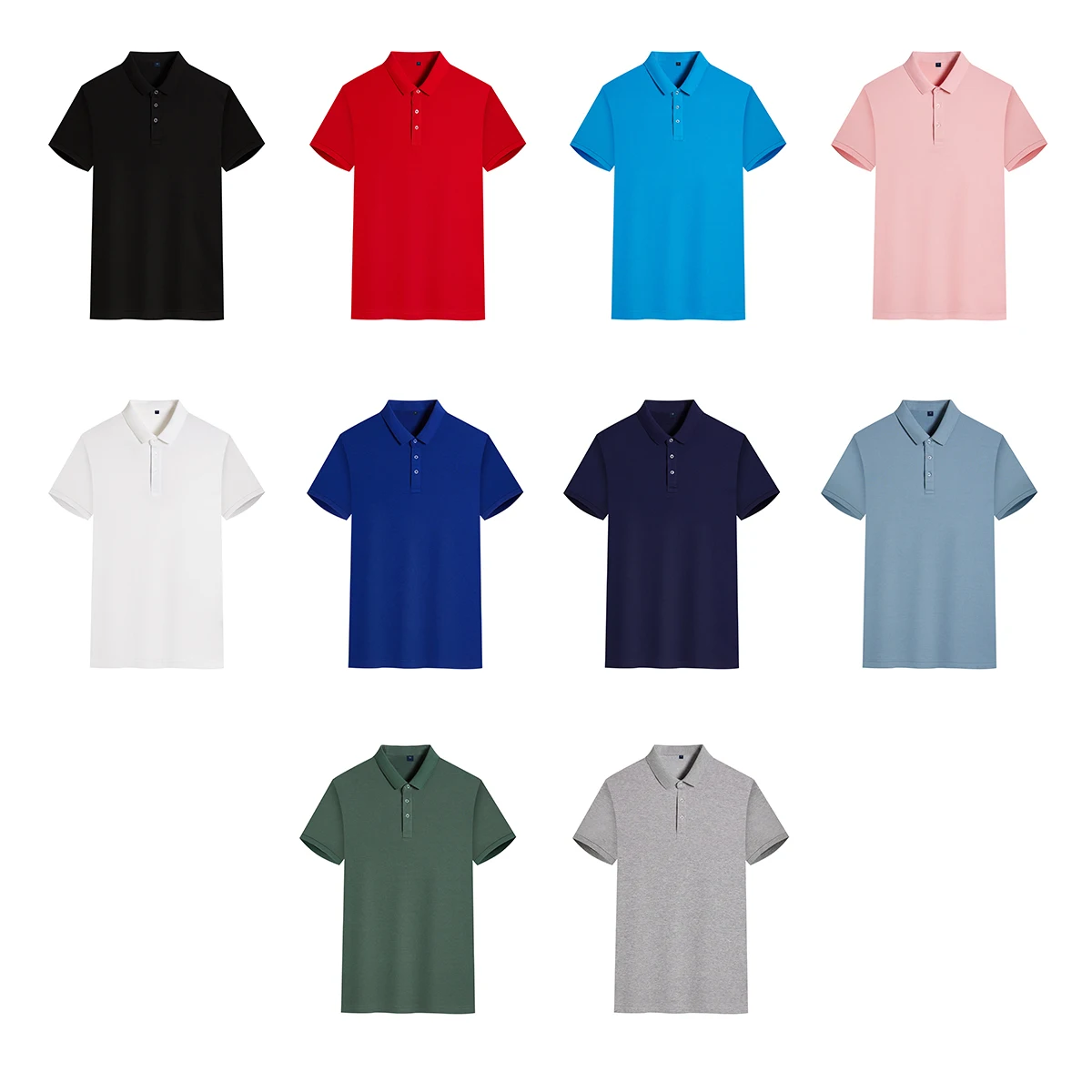 Wholesale Custom Embroidered Printing Logo Plain 220 Grams 100%Cotton Unisex Uniform Polo Shirt