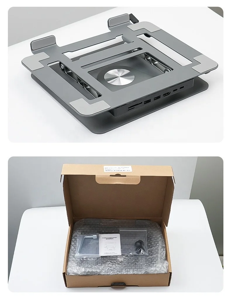 If you are searching for a supplier of a product with perfect quality control and highly competitive prices, which gives you an advantage in expanding your local market, then contact us now!  Competitive suppliers of  Adjustable Laptop Stand 360 Rotating With Usb Type c Hub 8 in 1 Usb Hub Multi Function Adapter